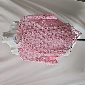 NWOT Ribbed Croptop and Crochet Shawl/Wrap Set